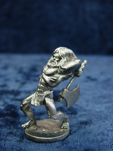 Berserker with Axe Pewter Figurine