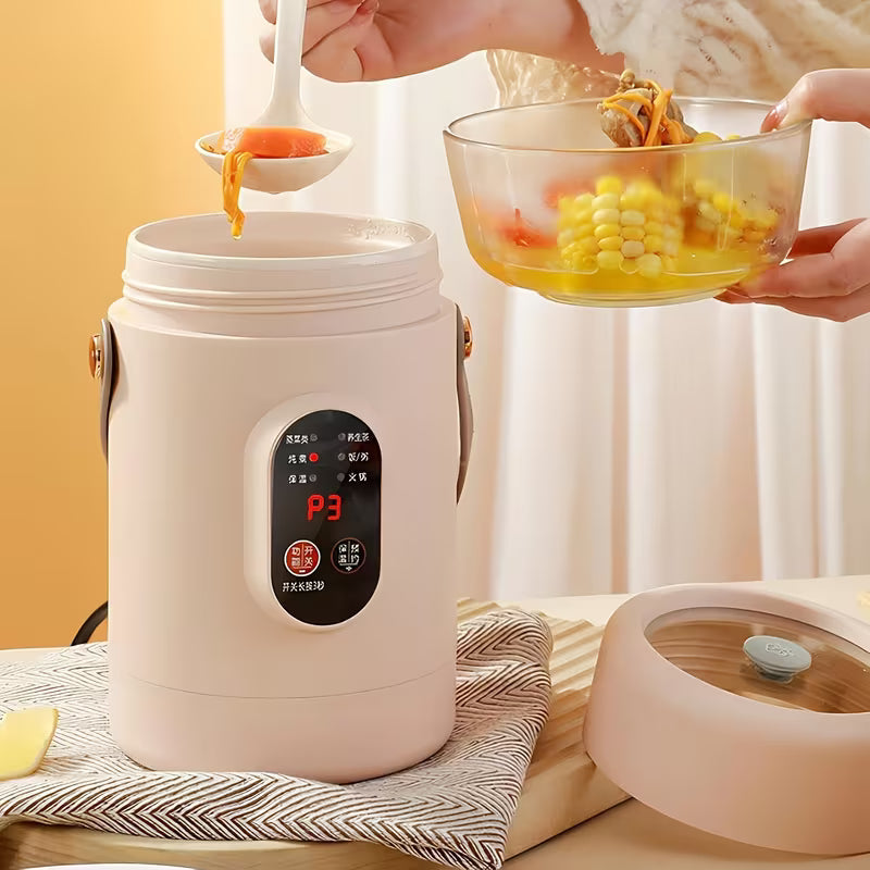 40.58 oz Multi-Functional Electric Steamer with Portable Leather Handle