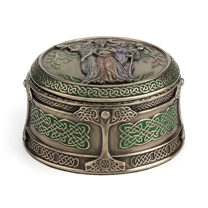 Celtic Triple Goddess Trinket Box