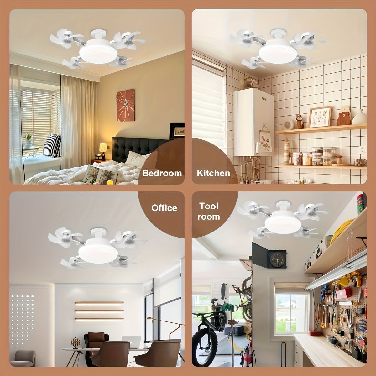 E27 E26 LED Ceiling Fan Light with Remote