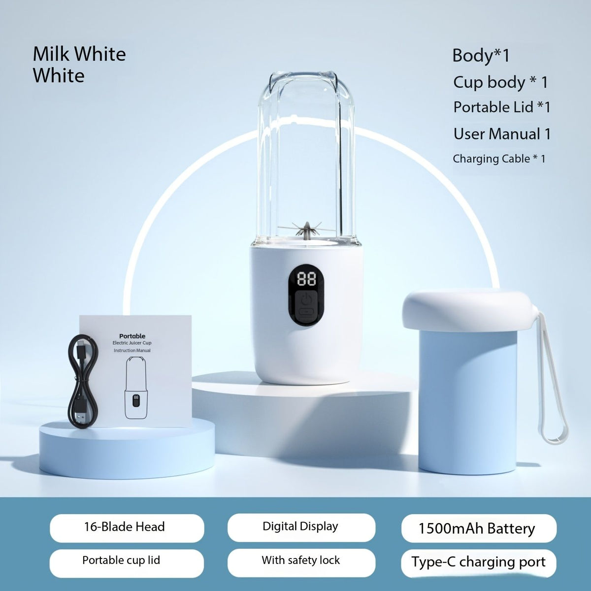 Portable Electric Juicer Blender Coffee Maker