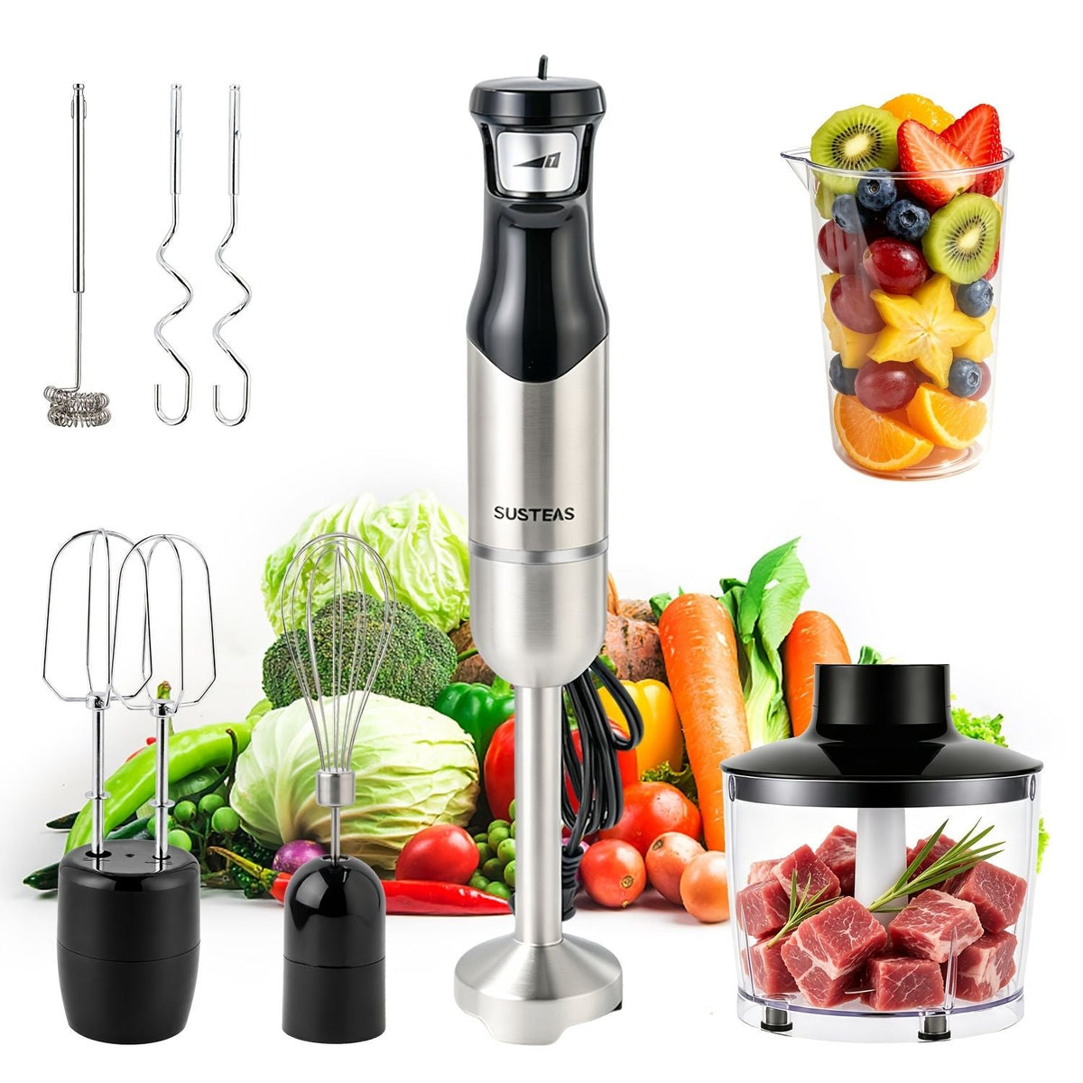 8 in 1 Handheld Immersion Blender