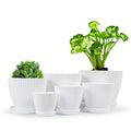 6 Pack Resin Planters Modern Stackable