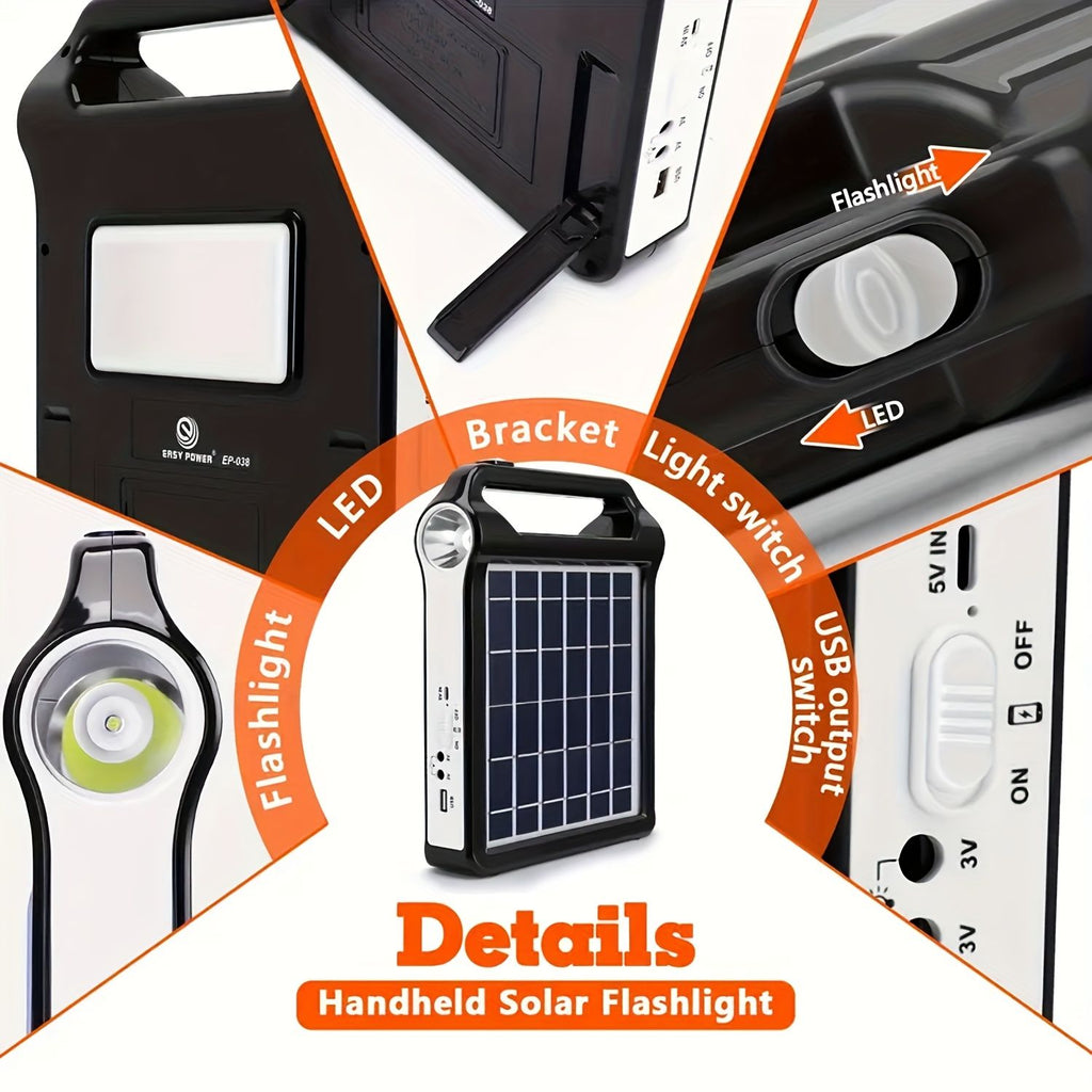 Portable Solar Panel Power Generator Kit with USB Charger