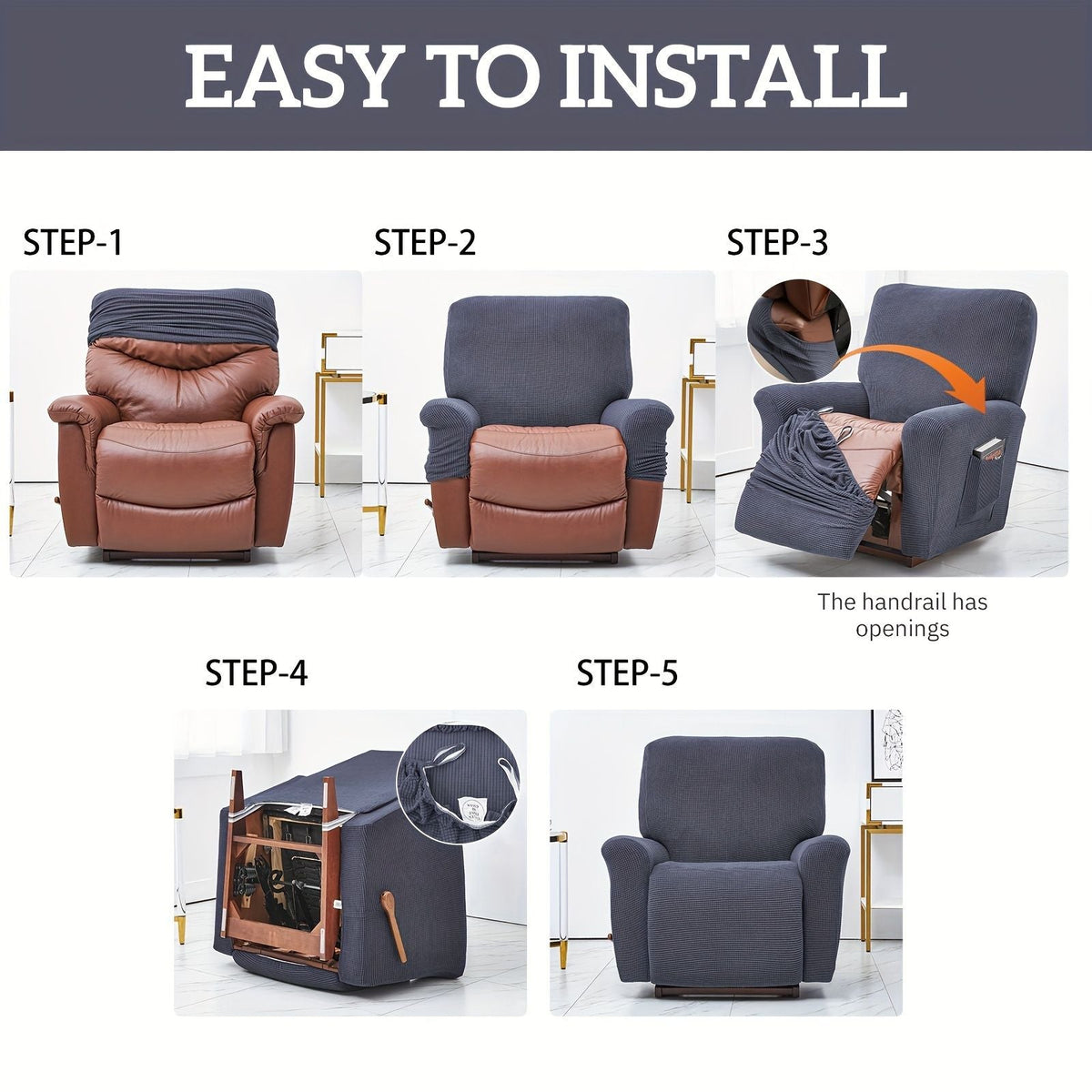 Recliner Sofa Cover Stretch Fleece Furniture Protector
