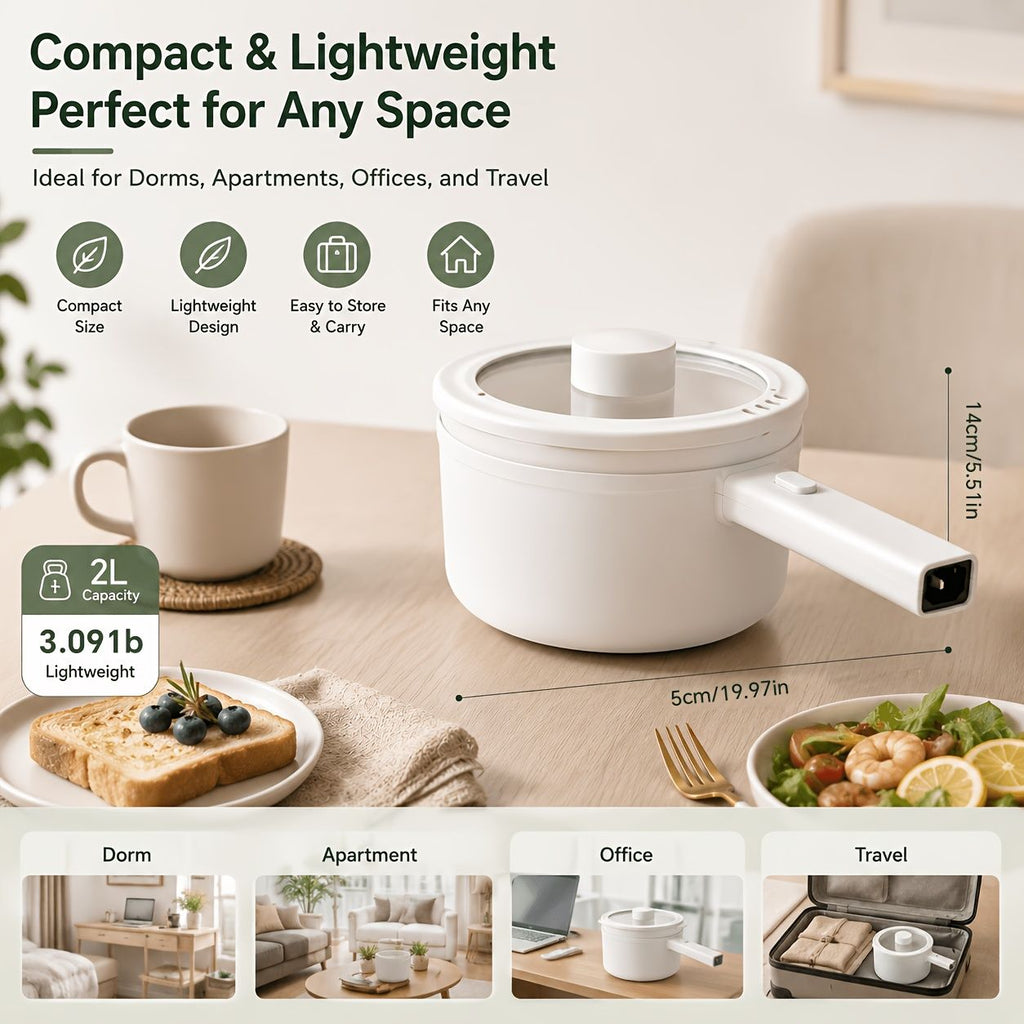 2L Electric Pot with Steaming Basket 600W