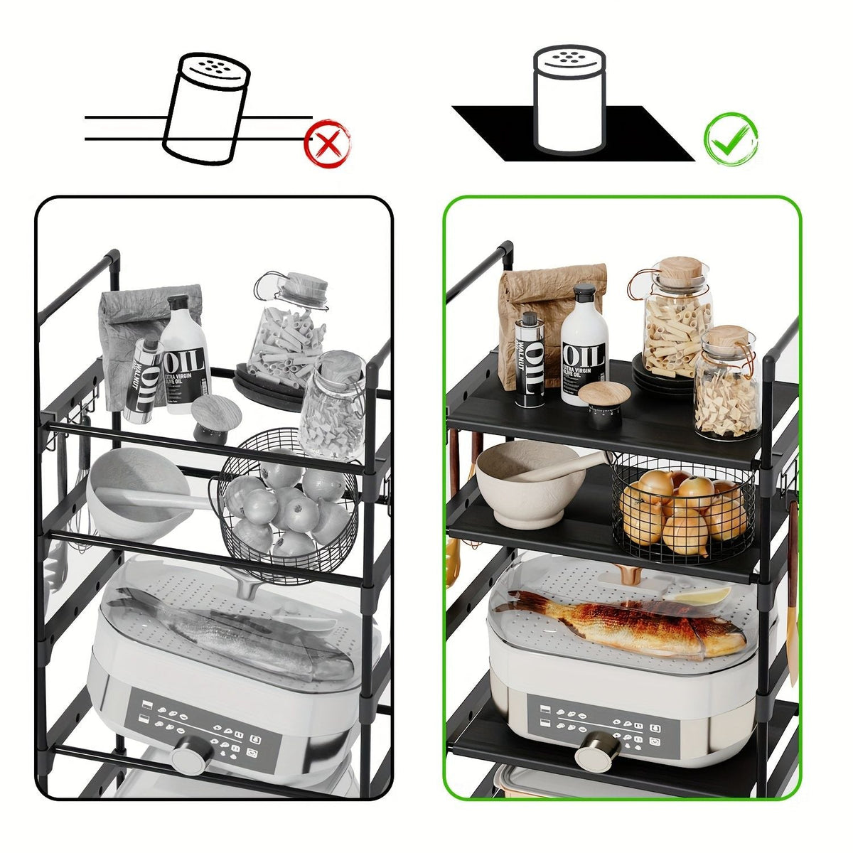 10-Tier Pots and Pans Organizer with Hooks
