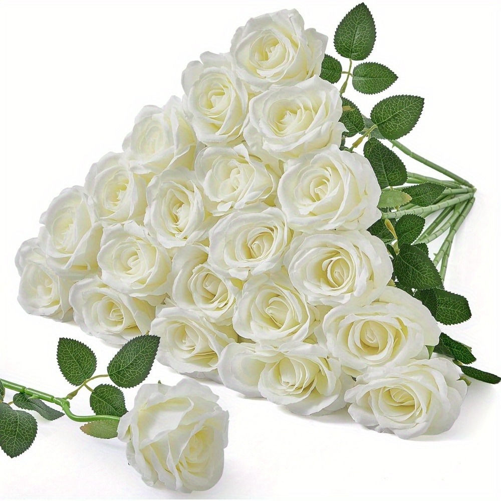 24-Piece Realistic Silk Rose Bouquet