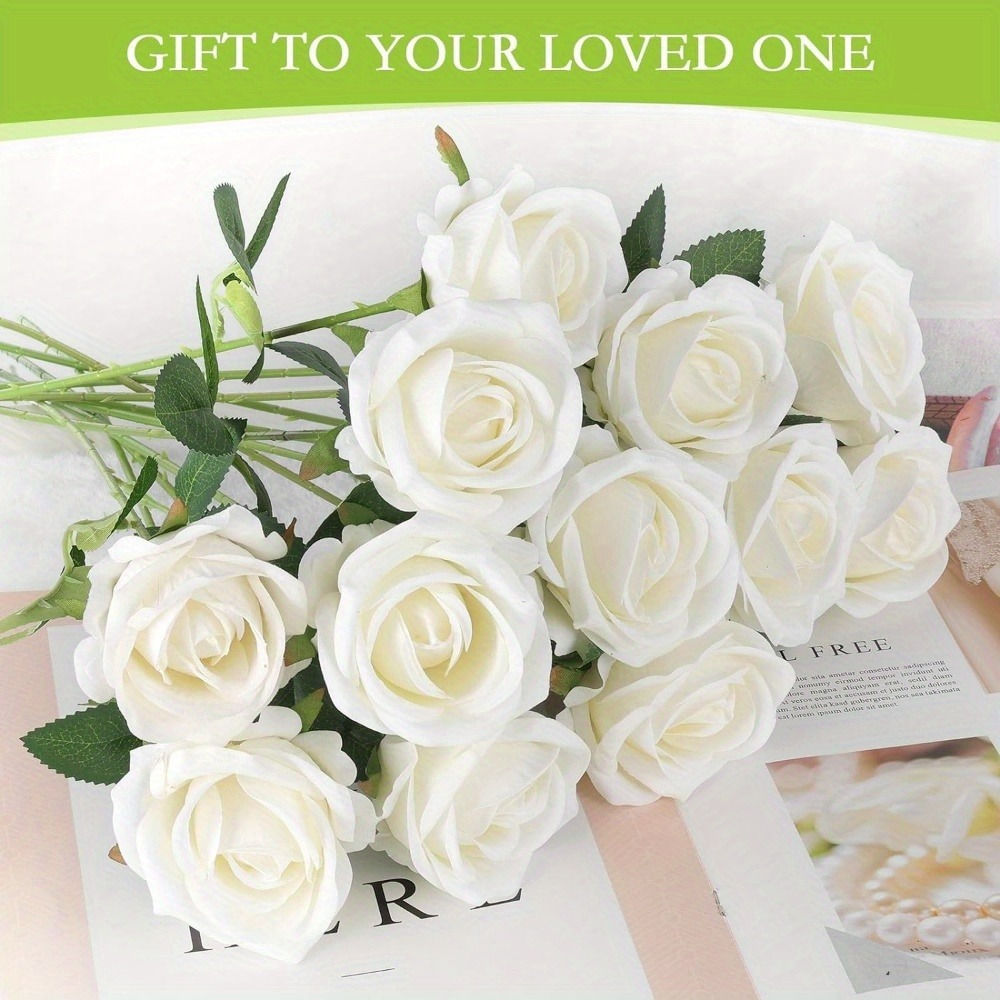 24-Piece Realistic Silk Rose Bouquet