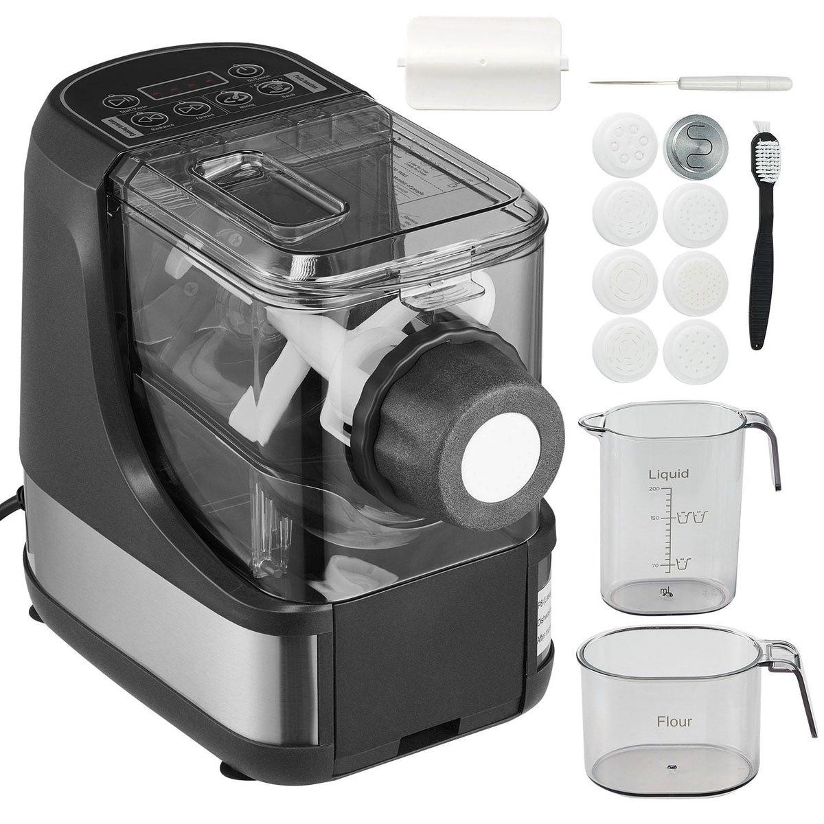 VEVOR 15-Piece Electric Pasta Maker Machine Black