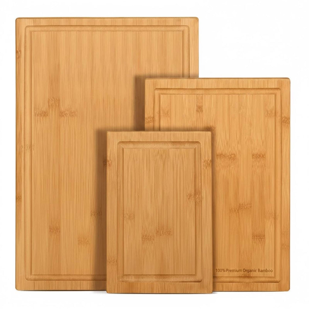 3-Piece Bamboo Cutting Board Set Natural