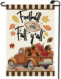 Fall Football Garden Flag Double Sided 12x18 Inch Outdoor Autumn Seasonal