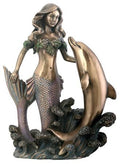 Mermaid with Dolphin Figurine